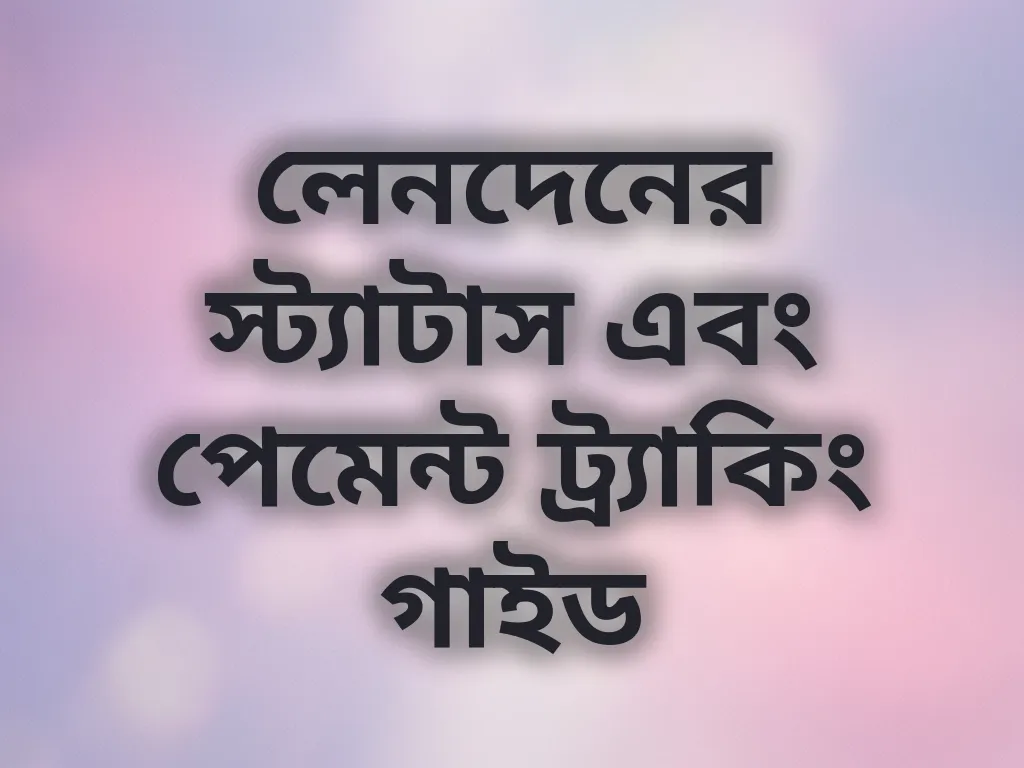 লেনদেনের স্ট্যাটাস এবং পেমেন্ট ট্র্যাকিং গাইড